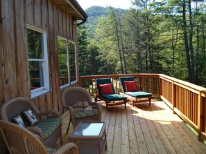 View #1 of deck with mountain in background