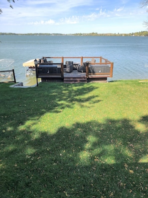 Lake and Bunk House deck from font porch.