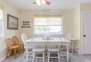 Dining area with seating for 8