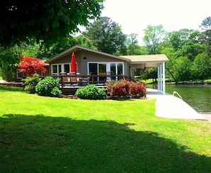 Many lakeside decks and patios, as well as a spacious landscaped lawn to enjoy!