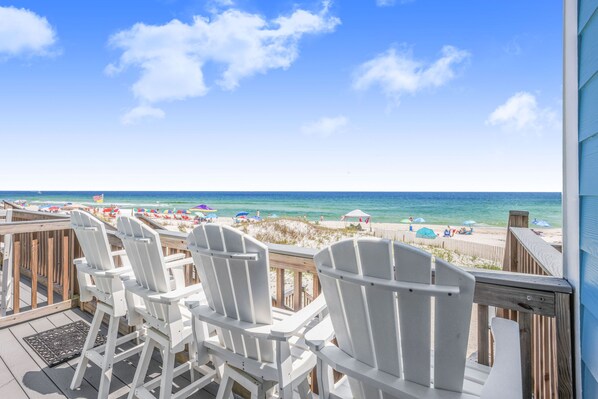 Beach view from the balcony