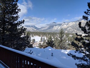 View from the deck after a light dusting of snow.