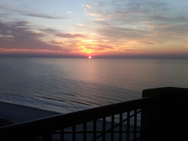 Watch sun rise from the deck