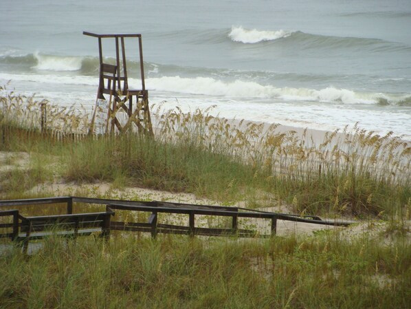 View from deck of private walkway to the beach