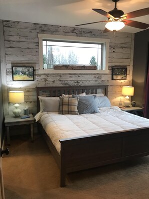 Master bedroom with lake view and deck access.  New Casper king bed. 