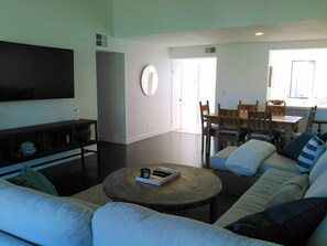 View of front entryway from the living room.