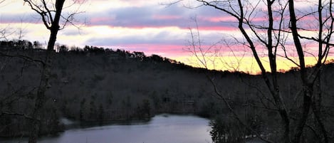 Sunrise in the morning!  Taken from master bedroom.   Year around views.