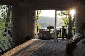 The sunrises in the morning from the bedroom! Every day is different! King bed