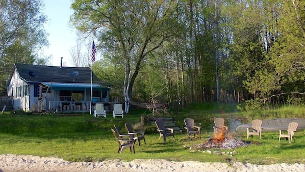 Private beach for bonfires and smores.
