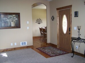 Front entry and dining room on main level