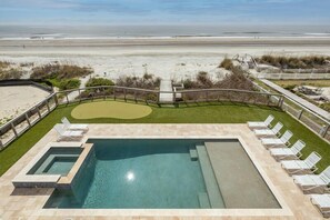 Private pool/spa with ocean views