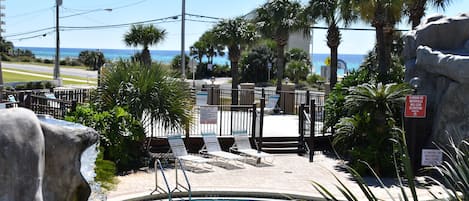 Ocean views while hanging out at the front pool