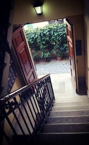 Building entrance and stairs