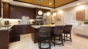 Gourmet Kitchen with additional island seating