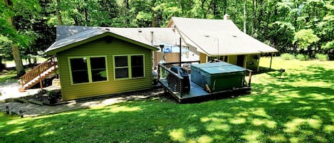 View of Private Decks including Hot Tub/Spa, Grill and Picnic Area! 