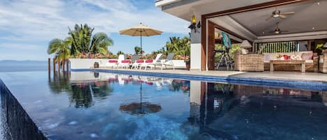 View Infinity Pool to Living Room