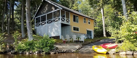 Private boat launch, small beach, and fire pit.