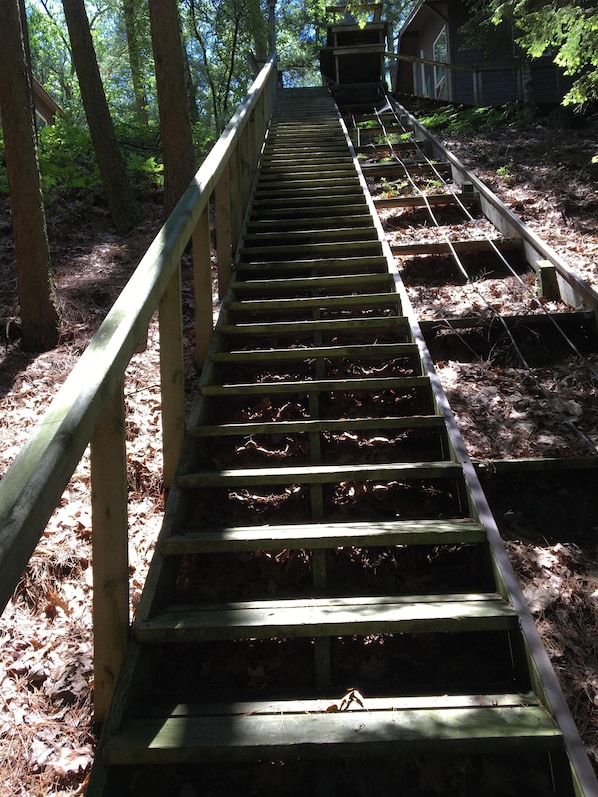 Stairs up to property 