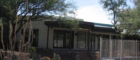 This is the back patio and  pool end on another beautiful sunny Tucson day.