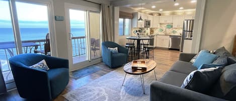 Beautifully updated condo on the 9th floor with unobstructed ocean views