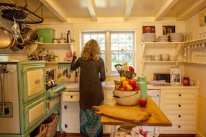 Kitchen with a chef's favorite - a quality Glenwood stove.