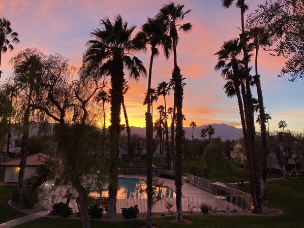 Beautiful sunset views from our back patio