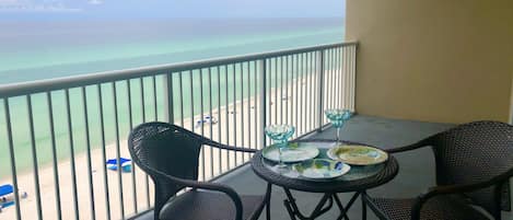 Balcony with beautiful ocean view