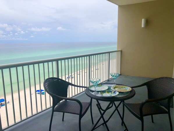 Balcony with beautiful ocean view