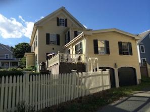 Rear of house faces Russell Street, which leads to downtown Marblehead