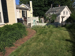 Front yard and rear deck. Back yard is below right.