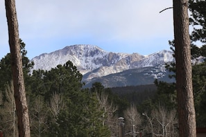 View of Pike's Peak from the deck