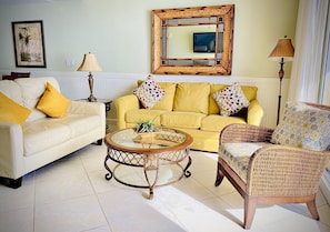 Living room with queen sofa bed