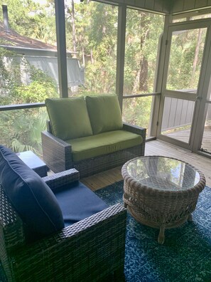 Comfortable screened porch