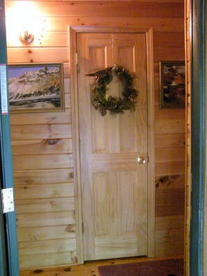 Door leading to bathroom