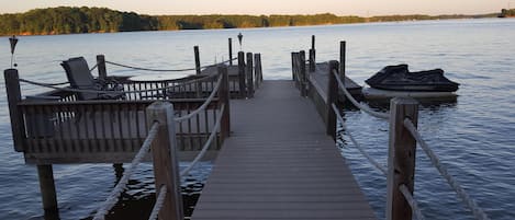 Private pier with boat slip.  Seadoo not included.