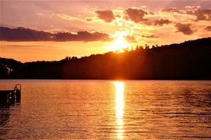 Sunset off of the dock.