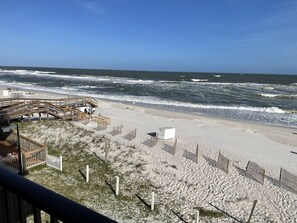 View of Beach from Condo Balcony