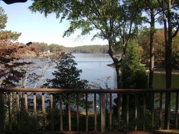 Looking at the lake from the house