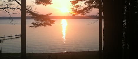 Sunrise over Hamlin Lake and the Falconhurst beach