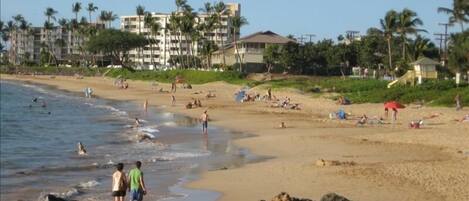 And right across the street: family-friendly, inclusive, Kama'ole Beach II!