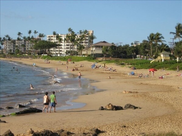 And right across the street: family-friendly, inclusive, Kama'ole Beach II!