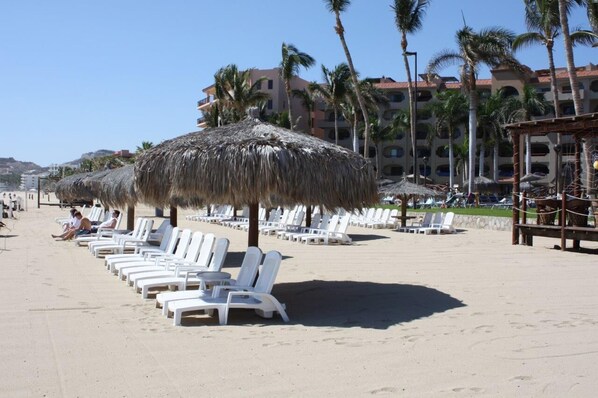 The beach in front of Coral Baja