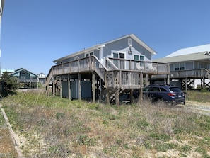 Left side of the house