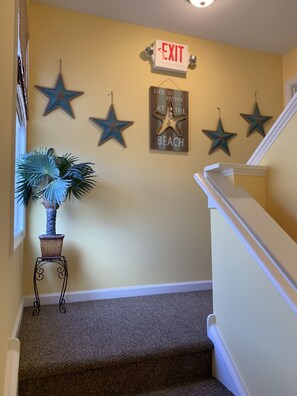 Interior stairwell to condo