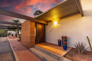 Front door with keyless entry