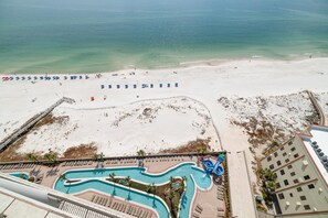 View of Lazy River and beach from Balcony