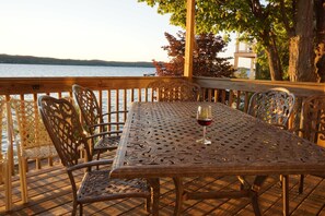 Outdoor dining table.