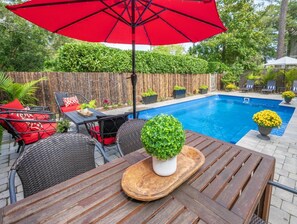 Outdoor pool area