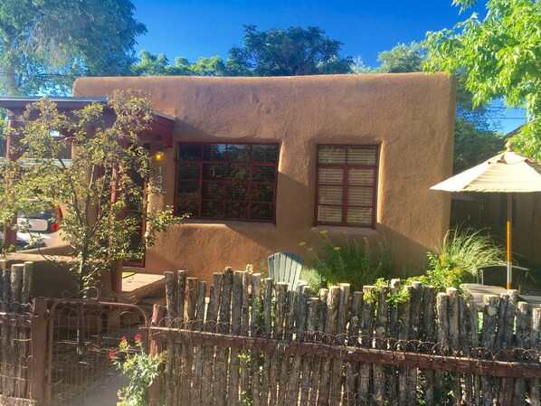 Front entry gate and casita