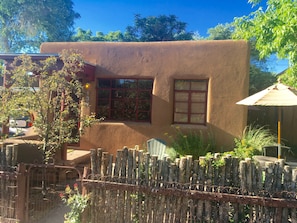 Front entry gate and casita